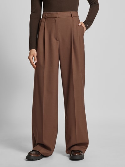 Peek & Cloppenburg Jake*s CollectionFlared Anzughose Mit Bundfalten In Mittelbraun