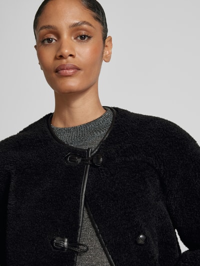 Peek & Cloppenburg Jake*s CollectionFleecejacke Mit Knopfverschluss Und Eingrifftaschen In Black