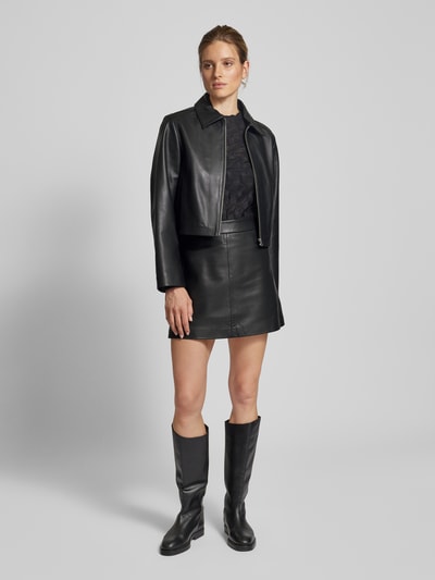 Peek & Cloppenburg Jake*s CollectionLederrock mit Teilungsnaht in black