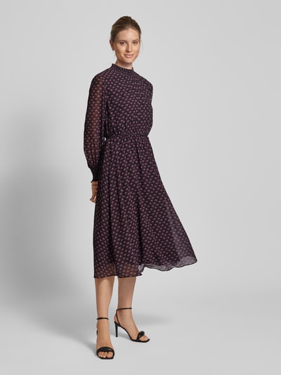 Peek & Cloppenburg Jake*s CollectionMidikleid Mit Bindegürtel In Dunkelblau