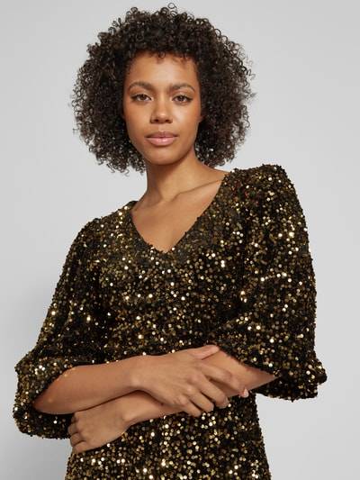 Peek & Cloppenburg Jake*s CollectionMinikleid Mit V-Ausschnitt Und Pailletten In Gold