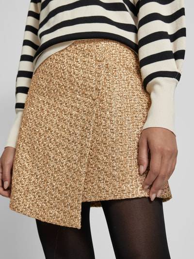 Peek & Cloppenburg Jake*s CollectionMinirock In Bouclé-Optik Mit Reißverschluss In Gold