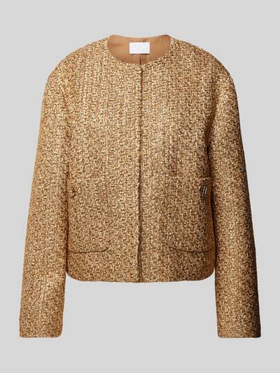 Peek & Cloppenburg Jake*s CollectionRegular Fit Blazer In Bouclé-Optik In Gold