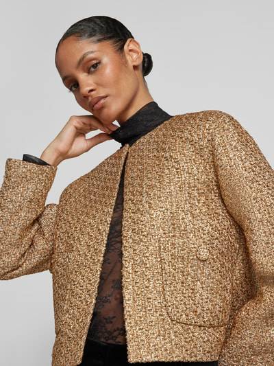 Peek & Cloppenburg Jake*s CollectionRegular Fit Blazer In Bouclé-Optik In Gold