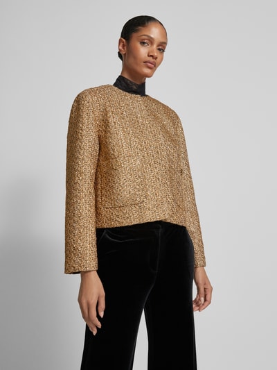 Peek & Cloppenburg Jake*s CollectionRegular Fit Blazer In Bouclé-Optik In Gold