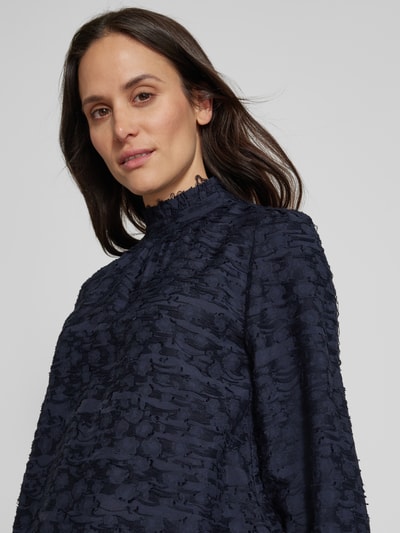 Peek & Cloppenburg Jake*s CollectionRegular Fit Bluse Mit Strukturmuster In Dunkelblau