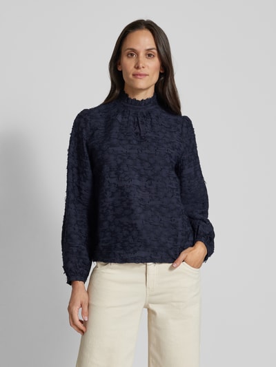 Peek & Cloppenburg Jake*s CollectionRegular Fit Bluse Mit Strukturmuster In Dunkelblau