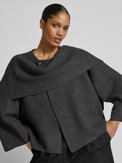 Peek & Cloppenburg Jake*s CollectionStrickpullover Im Double-Layer-Look In Dunkelgrau Melange