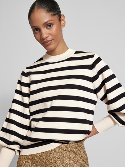 Peek & Cloppenburg Jake*s CollectionStrickpullover Mit Ballonärmeln Und Rundhalsausschnitt In Offwhite
