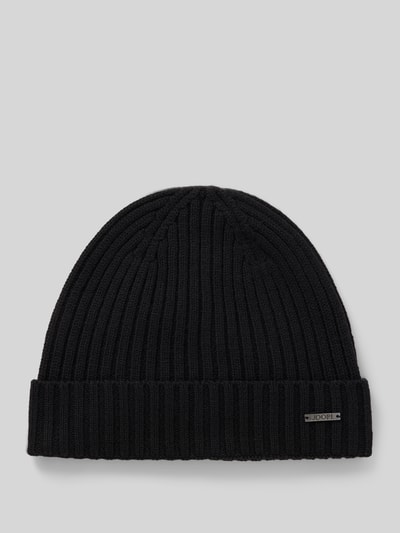 Peek & Cloppenburg JOOP! CollectionBeanie aus Wolle mit Label-Detail Modell 'FRANCIS' in black