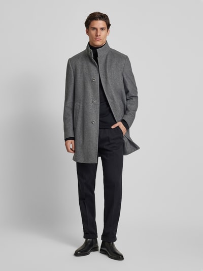 Peek & Cloppenburg JOOP! CollectionKurzmantel mit Stehkragen Modell 'Maron' in mittelgrau