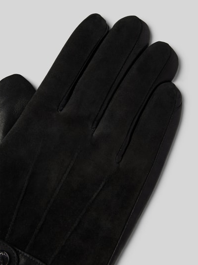 Peek & Cloppenburg JOOP! CollectionLederhandschuhe Aus Schafsleder Mit Druckknopfriegel In Black