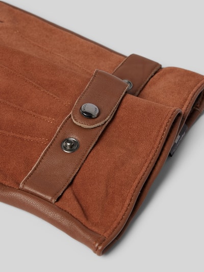 Peek & Cloppenburg JOOP! CollectionLederhandschuhe Aus Schafsleder Mit Druckknopfriegel In Cognac