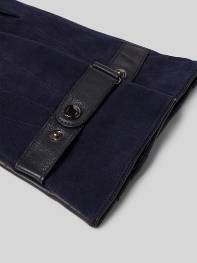 Peek & Cloppenburg JOOP! CollectionLederhandschuhe Aus Schafsleder Mit Druckknopfriegel In Dunkelblau