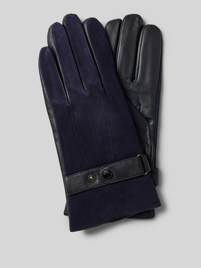 Peek & Cloppenburg JOOP! CollectionLederhandschuhe aus Schafsleder mit Druckknopfriegel in dunkelblau