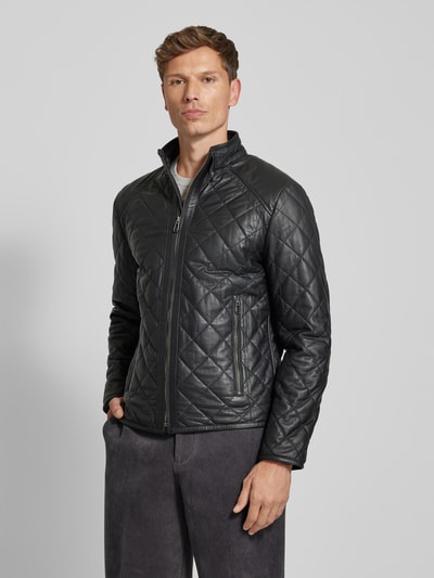 Peek & Cloppenburg JOOP! CollectionLederjacke Mit Stehkragen Modell 'Boys' In Black