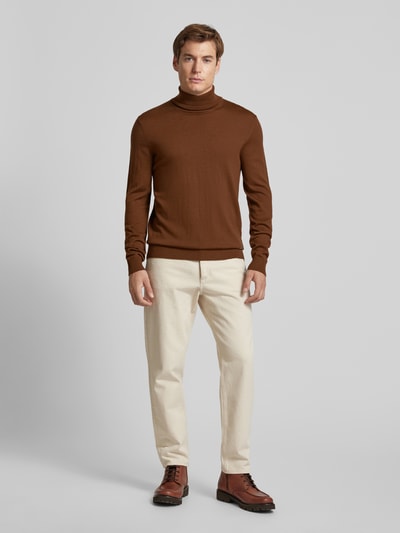 Peek & Cloppenburg JOOP! CollectionRollkragenpullover Aus Reiner Schurwolle Mit Teilungsnähten In Hazel