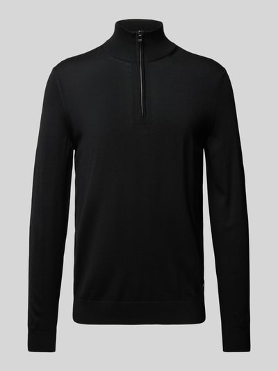 Peek & Cloppenburg JOOP! CollectionStrickpullover Mit Troyer-Kragen Modell 'Dario' In Black