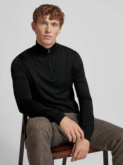 Peek & Cloppenburg JOOP! CollectionStrickpullover Mit Troyer-Kragen Modell 'Dario' In Black