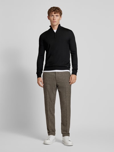 Peek & Cloppenburg JOOP! CollectionStrickpullover mit Troyer-Kragen Modell 'Dario' in black