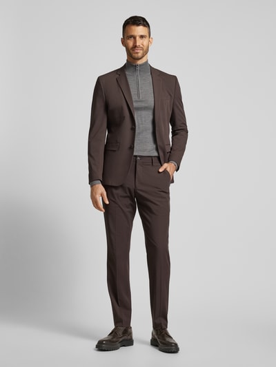 Peek & Cloppenburg JOOP! CollectionStrickpullover mit Troyer-Kragen Modell 'Dario' in mittelgrau