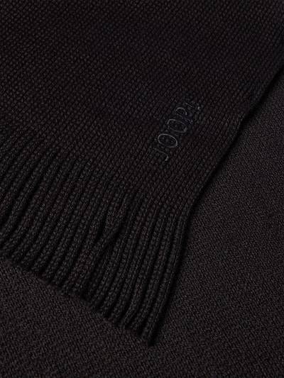 Peek & Cloppenburg JOOP! CollectionWollschal Mit Label-Stitching Modell 'Rouven' In Black