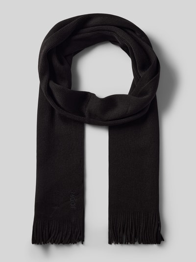 Peek & Cloppenburg JOOP! CollectionWollschal mit Label-Stitching Modell 'Rouven' in black