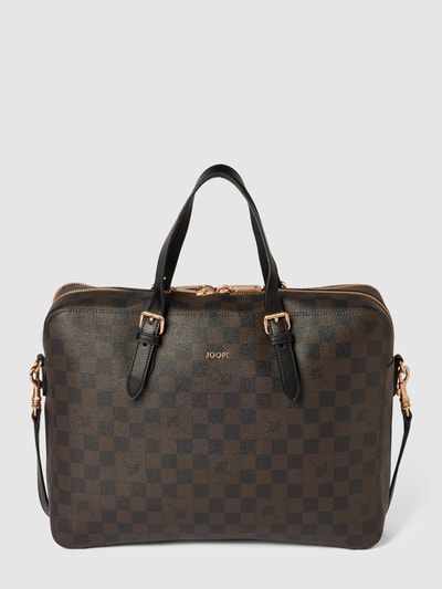 Peek & Cloppenburg JOOP!Laptoptasche Mit Allover-Muster In Dunkelbraun