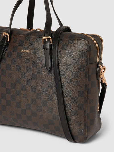 Peek & Cloppenburg JOOP!Laptoptasche Mit Allover-Muster In Dunkelbraun