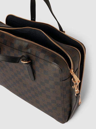 Peek & Cloppenburg JOOP!Laptoptasche Mit Allover-Muster In Dunkelbraun