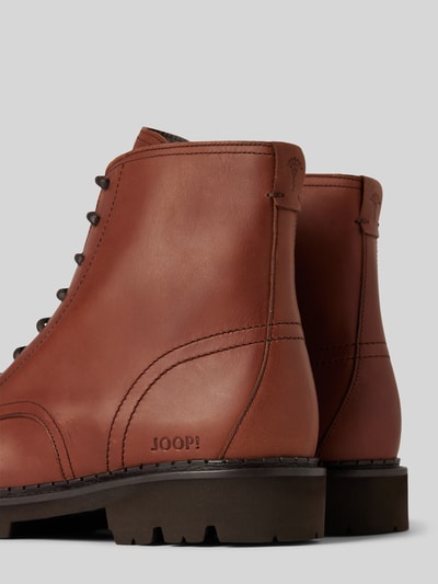 Peek & Cloppenburg JOOP! SHOESLederboots Mit Label-Details Modell 'loreto Hektor' In Cognac
