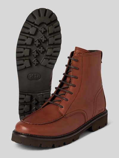 Peek & Cloppenburg JOOP! SHOESLederboots Mit Label-Details Modell 'loreto Hektor' In Cognac