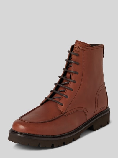 Peek & Cloppenburg JOOP! SHOESLederboots mit Label-Details Modell 'loreto hektor' in cognac