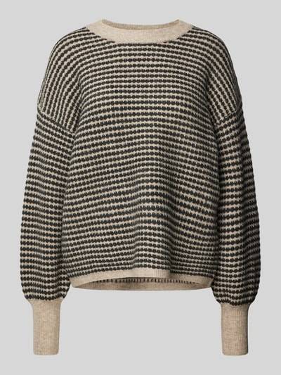 Peek & Cloppenburg KaffeStrickpullover Mit Gerippten Abschlüssen Modell 'ellery' In Beige