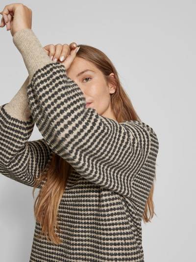 Peek & Cloppenburg KaffeStrickpullover Mit Gerippten Abschlüssen Modell 'ellery' In Beige