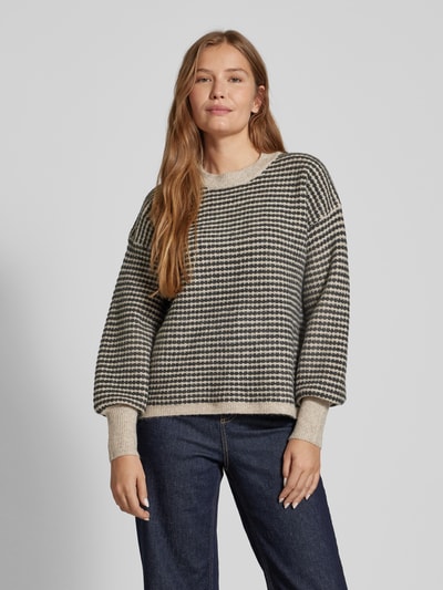 Peek & Cloppenburg KaffeStrickpullover Mit Gerippten Abschlüssen Modell 'ellery' In Beige