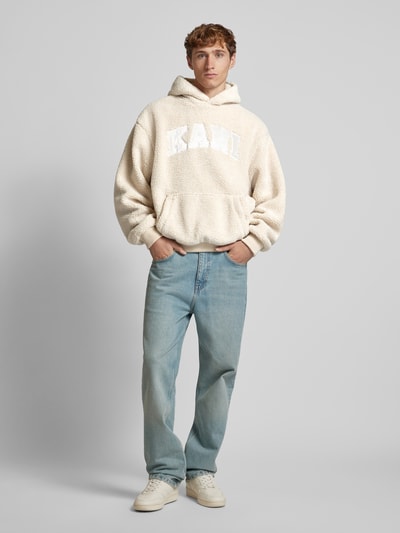 Peek & Cloppenburg KARL KANIHoodie mit Label-Patches in sand