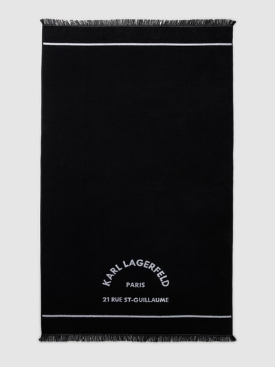 Peek & Cloppenburg Karl Lagerfeld BeachwearHandtuch Mit Ausgefransten Abschlüssen In Black