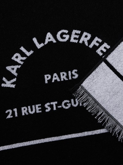 Peek & Cloppenburg Karl Lagerfeld BeachwearHandtuch Mit Ausgefransten Abschlüssen In Black
