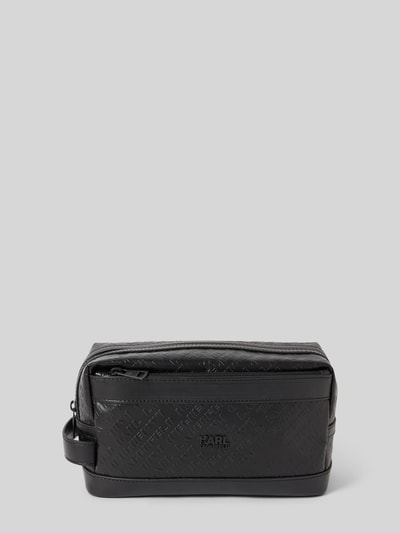 Peek & Cloppenburg Karl LagerfeldKulturtasche mit Label-Applikation Modell 'BUM BAG' in black