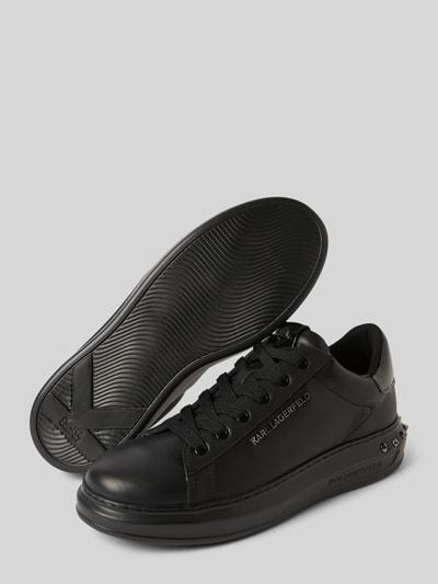 Peek & Cloppenburg Karl LagerfeldLedersneaker Mit Label-Applikation In Black