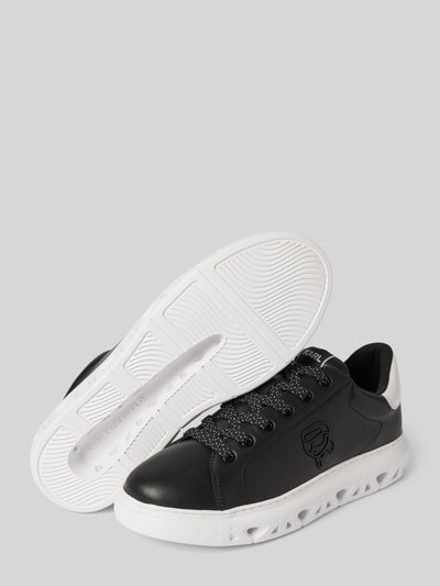 Peek & Cloppenburg Karl LagerfeldLedersneaker Mit Label-Details Modell 'KAPRI' In Black