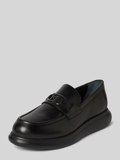 Peek & Cloppenburg Karl LagerfeldLoafers aus Leder mit Label-Applikation in black