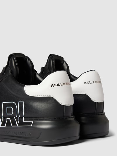 Peek & Cloppenburg Karl LagerfeldSneaker Aus Leder Mit Label-Print In Black