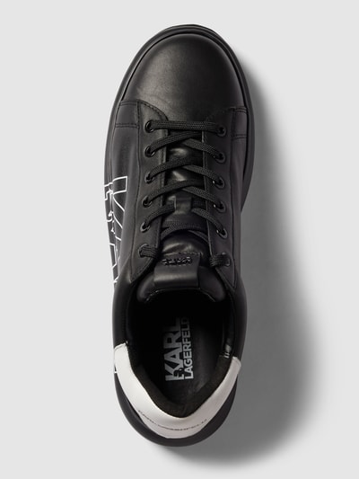 Peek & Cloppenburg Karl LagerfeldSneaker Aus Leder Mit Label-Print In Black