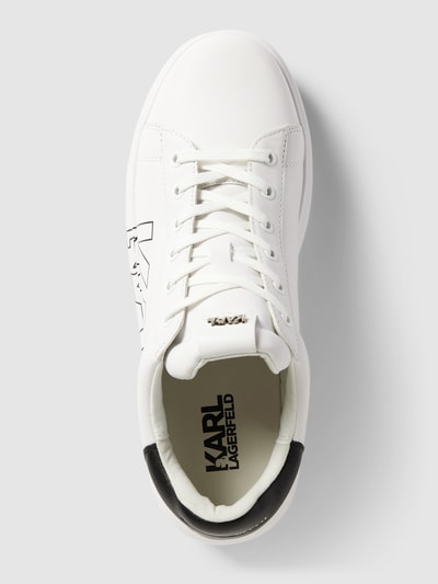 Peek & Cloppenburg Karl LagerfeldSneaker Aus Leder Mit Label-Print In Weiss
