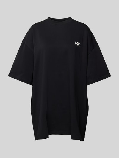 Peek & Cloppenburg Karo KauerOversized T-Shirt mit Label-Print in black