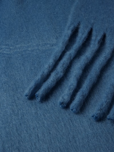 Peek & Cloppenburg Karo KauerSchal Mit Fransen In Hellblau