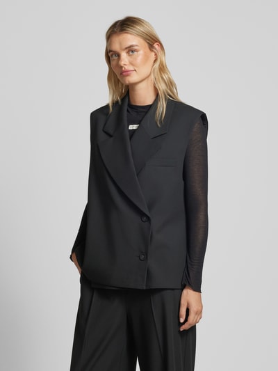 Peek & Cloppenburg Karo KauerWeste Mit Reverskragen In Black