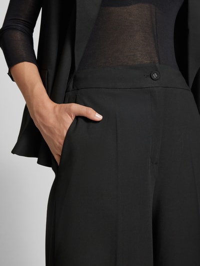 Peek & Cloppenburg Karo KauerWide Leg Stoffhose Mit Bügelfalten In Black